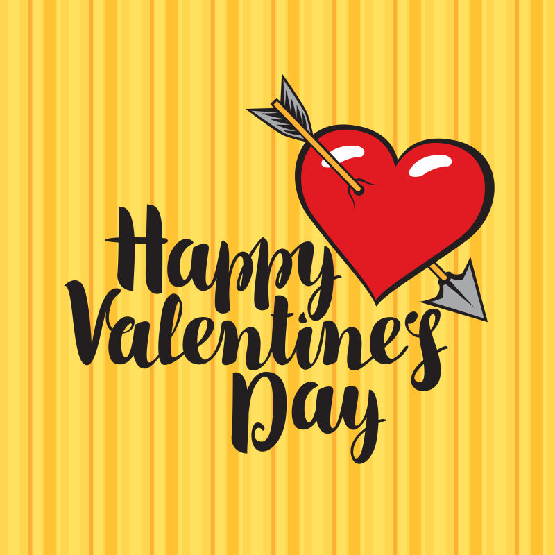 情人节祝福插图矢量设计