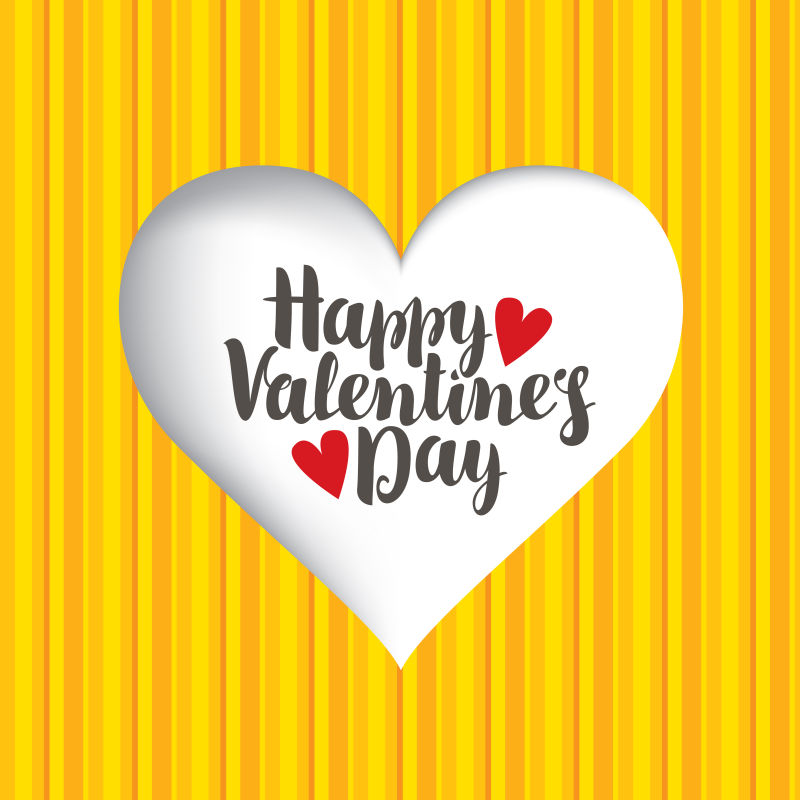 情人节精致贺卡矢量设计