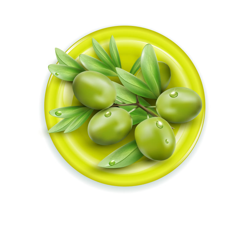 抽象矢量绿色橄榄设计