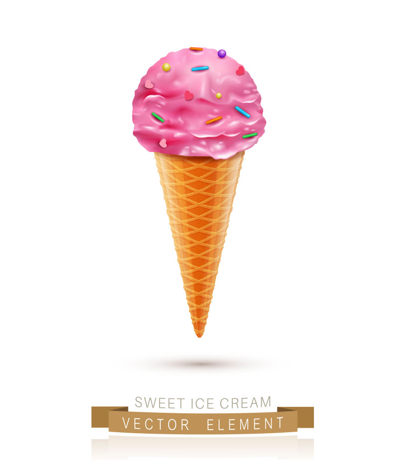 抽象矢量卡通冰淇淋设计