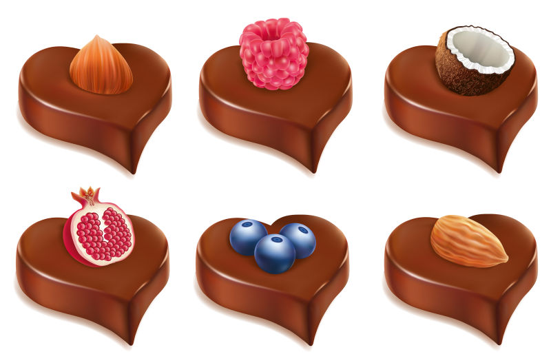 创意矢量新鲜口味的巧克力插图