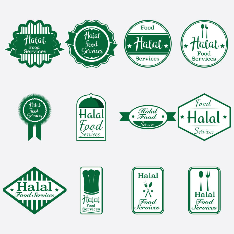 矢量设置清真图标