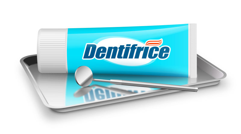 矢量牙膏管等仪器