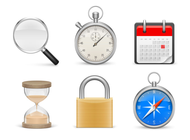 矢量钟表等产品元素设计