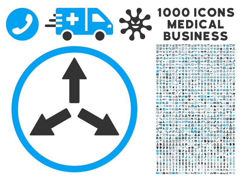 1000个医学商业象形图标和三箭头图标设计矢量