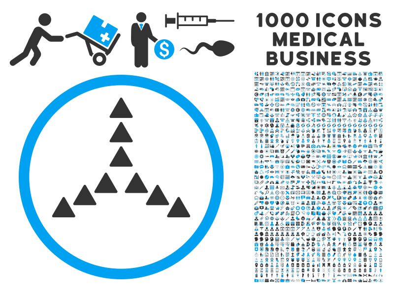 外部方向图标与1000个医疗业务设计矢量