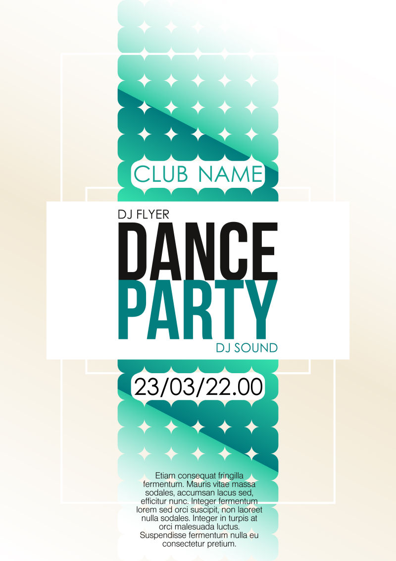 音乐派对海报矢量设计