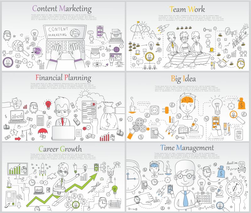 创意涂鸦横幅矢量设计