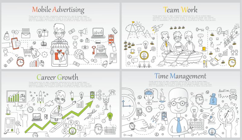 创意网页涂鸦矢量设计