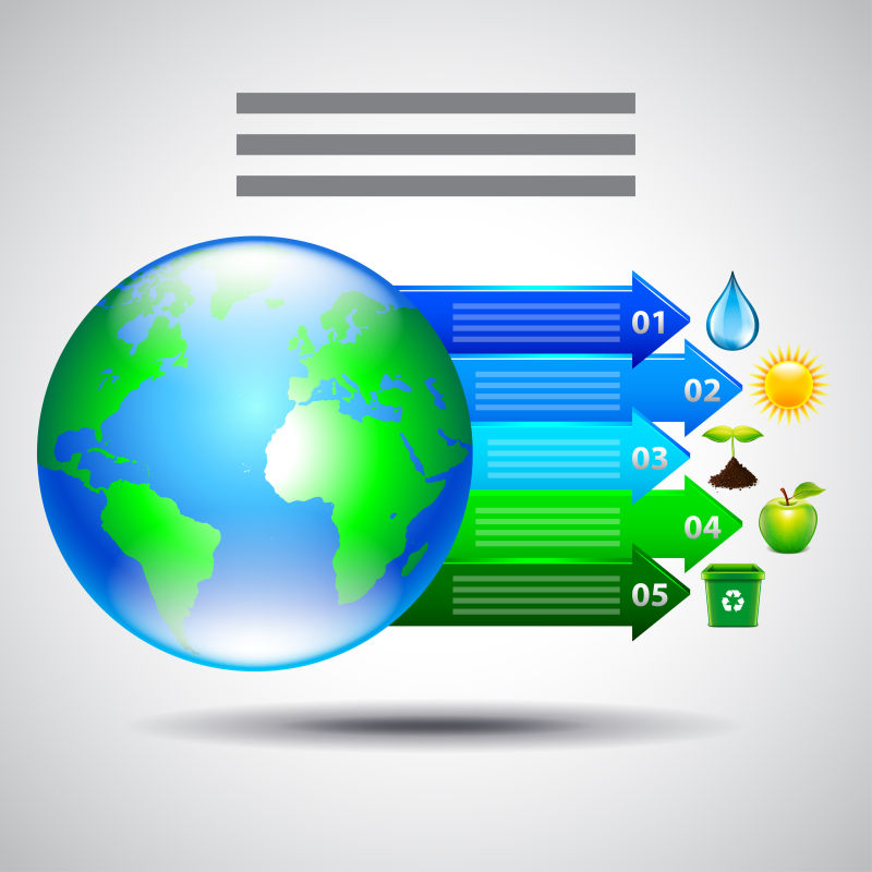 创意矢量生态信息图表设计