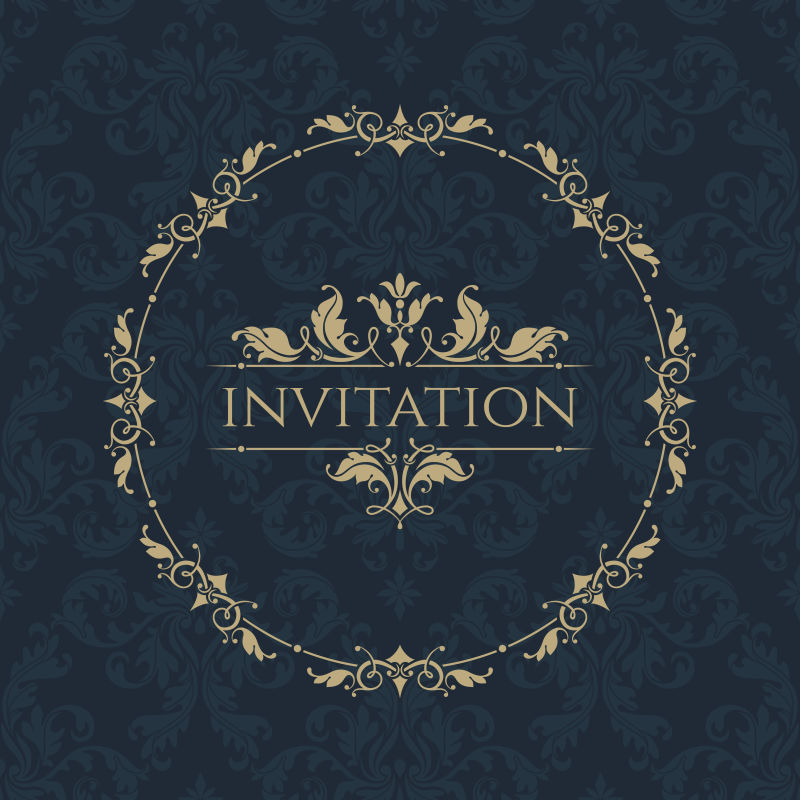 经典的边框和框架设计的标志矢量