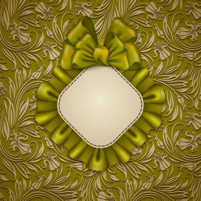 创意矢量现代绿色文本设计的装饰卡片设计