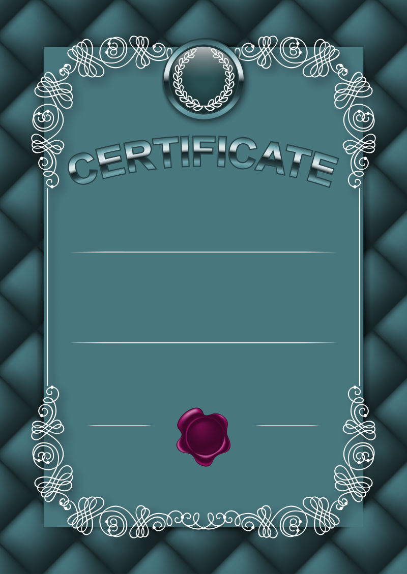 文凭证书设计图案矢量