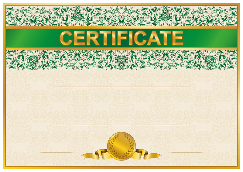 花边装饰文凭矢量
