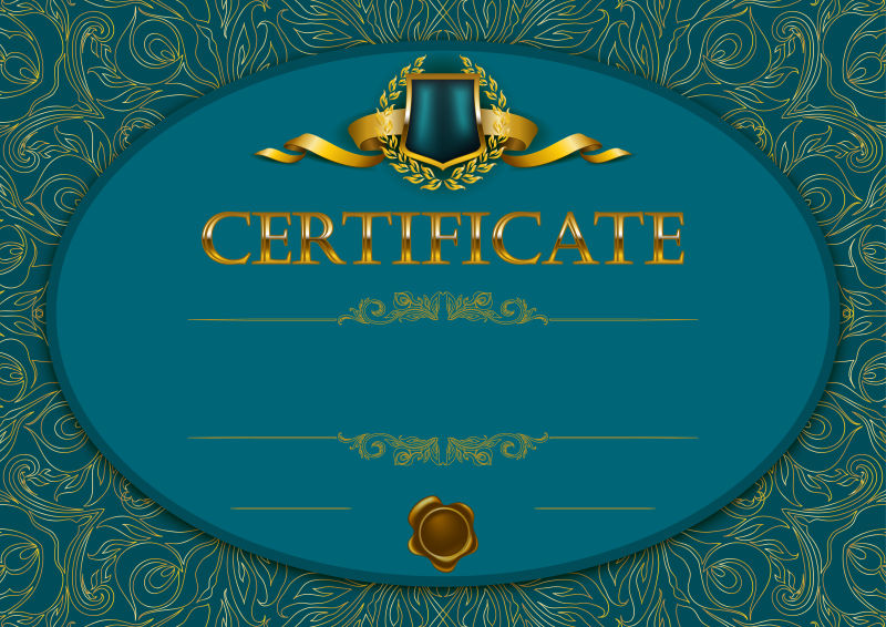 文凭的精美矢量证书