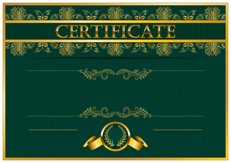 文凭装饰花边图案矢量