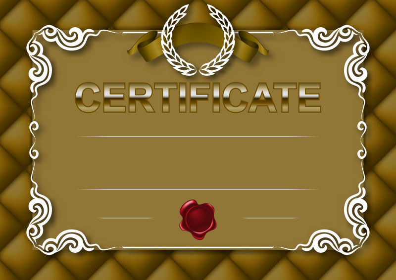 文凭装饰设计证书矢量