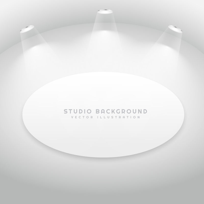 矢量的椭圆形白色画框