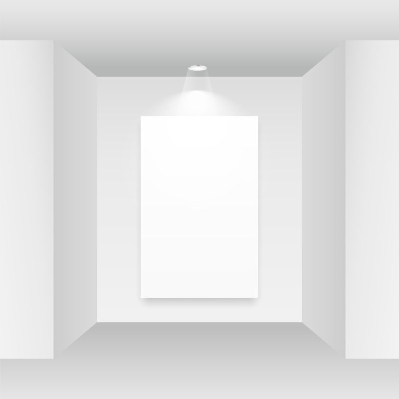 矢量的空白展览大厅