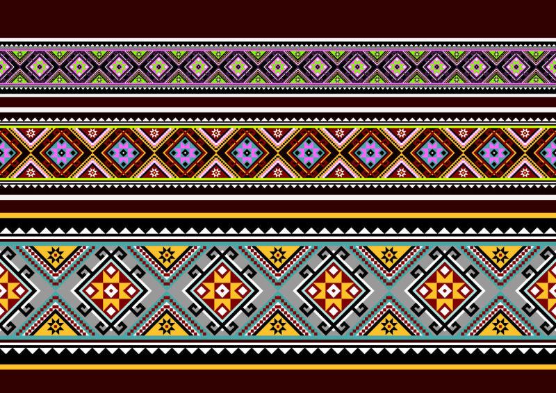 背景与壁纸的几何种族图案设计矢量插图