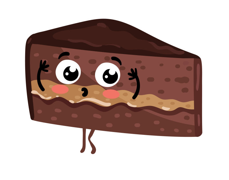 手绘卡通蛋糕矢量设计