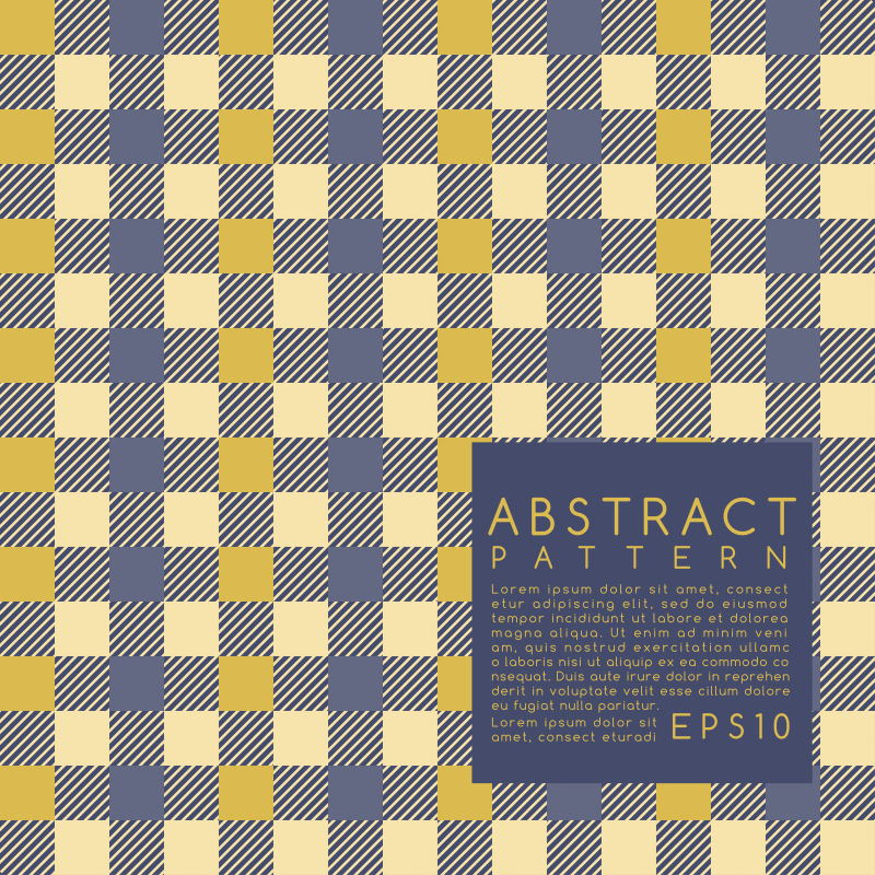 矢量现代黄蓝格子抽象背景