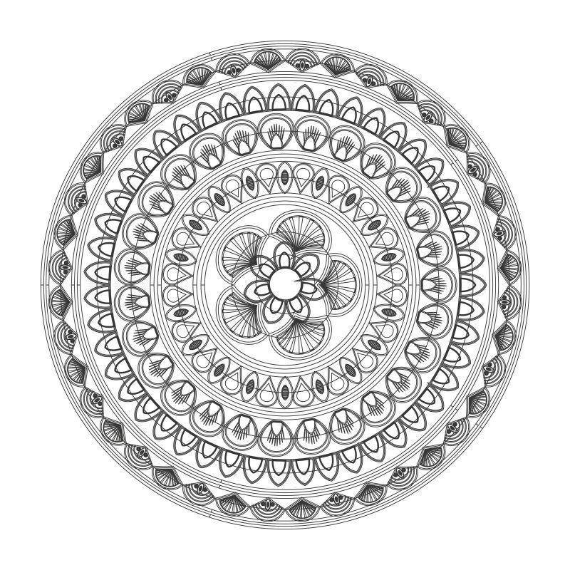 圆形装饰图标矢量插图