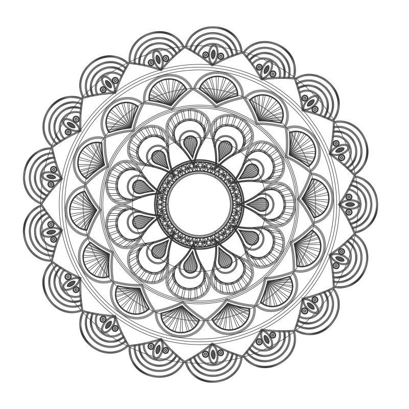 矢量圆形花瓣平面设计