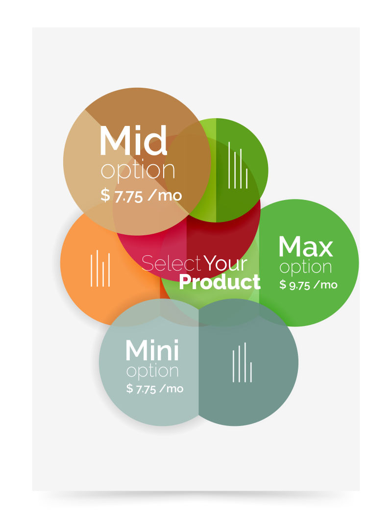 创意矢量彩色圆形元素的抽象背景