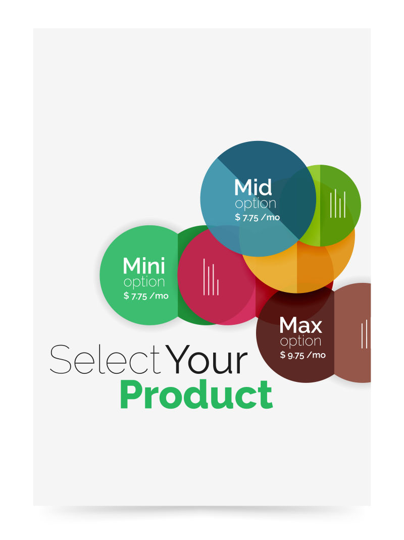 创意矢量彩色圆形元素的现代抽象背景