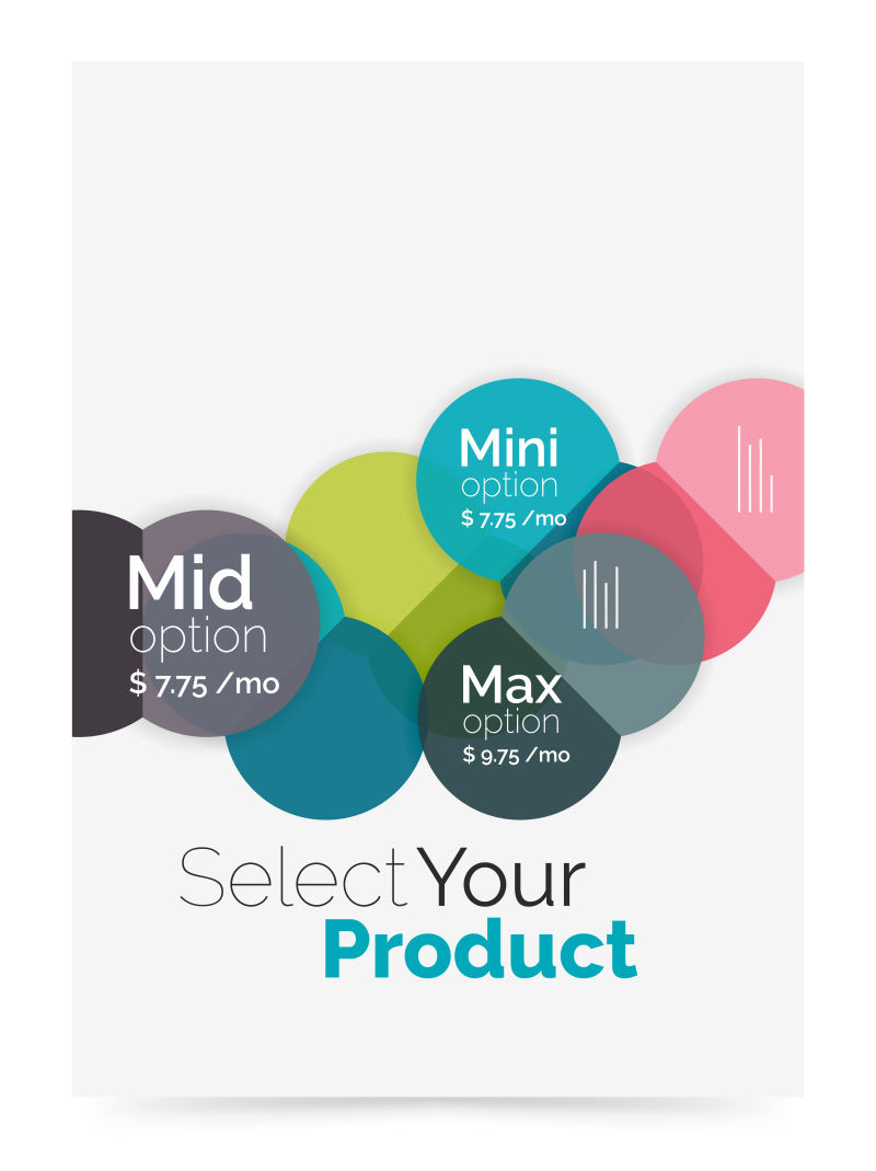 抽象矢量彩色圆形元素的现代设计背景