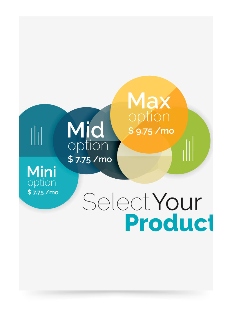 矢量现代彩色抽象圆形元素的背景