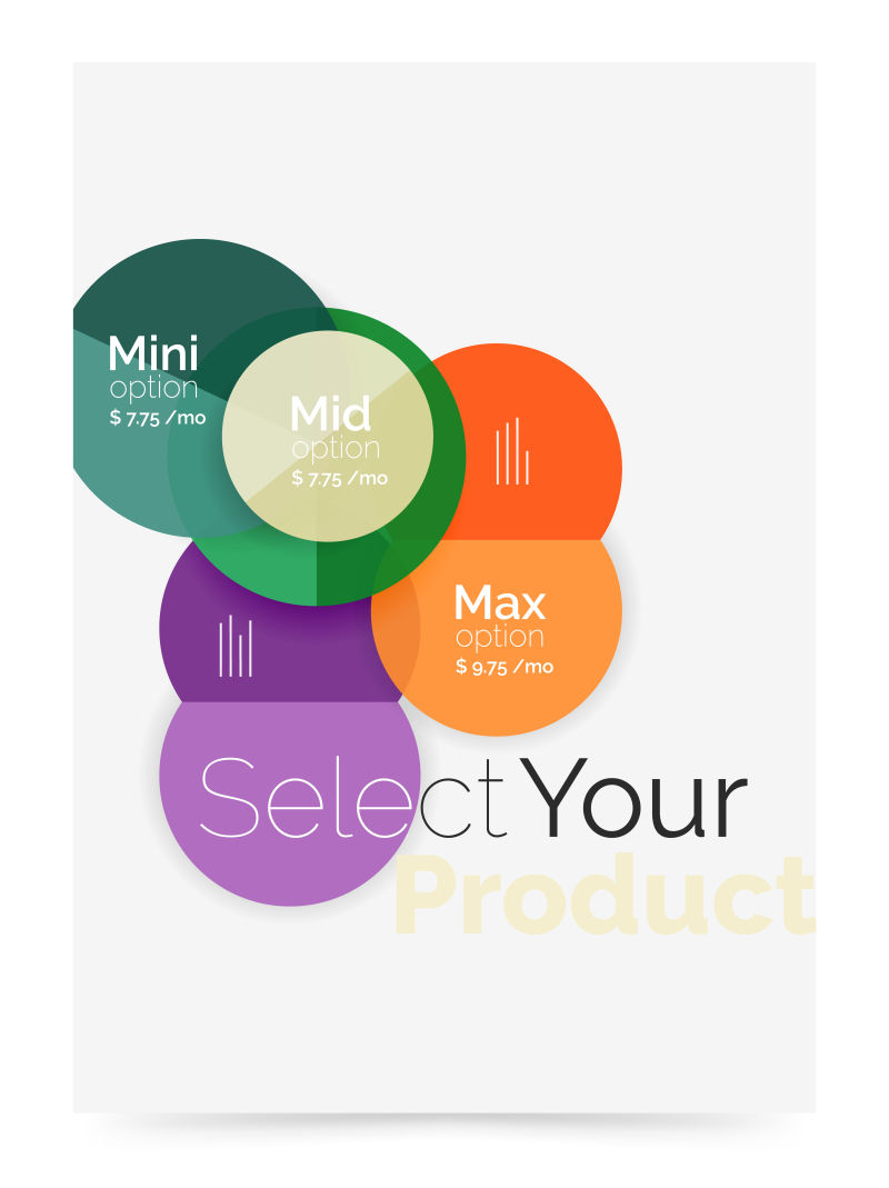 抽象矢量彩色圆形现代背景