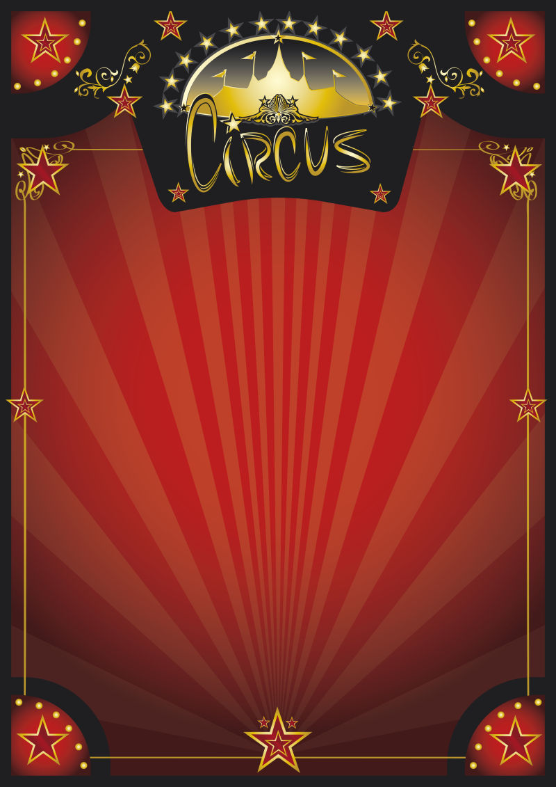 华丽马戏团海报矢量设计