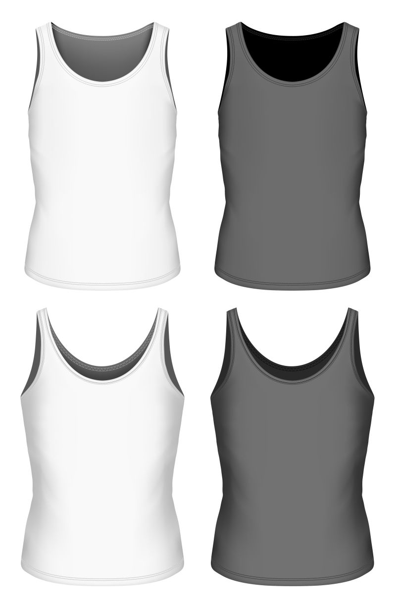 矢量无袖背心设计