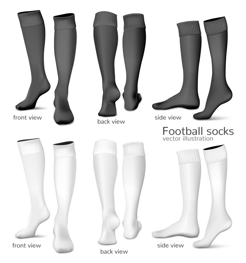 矢量男士足球袜设计