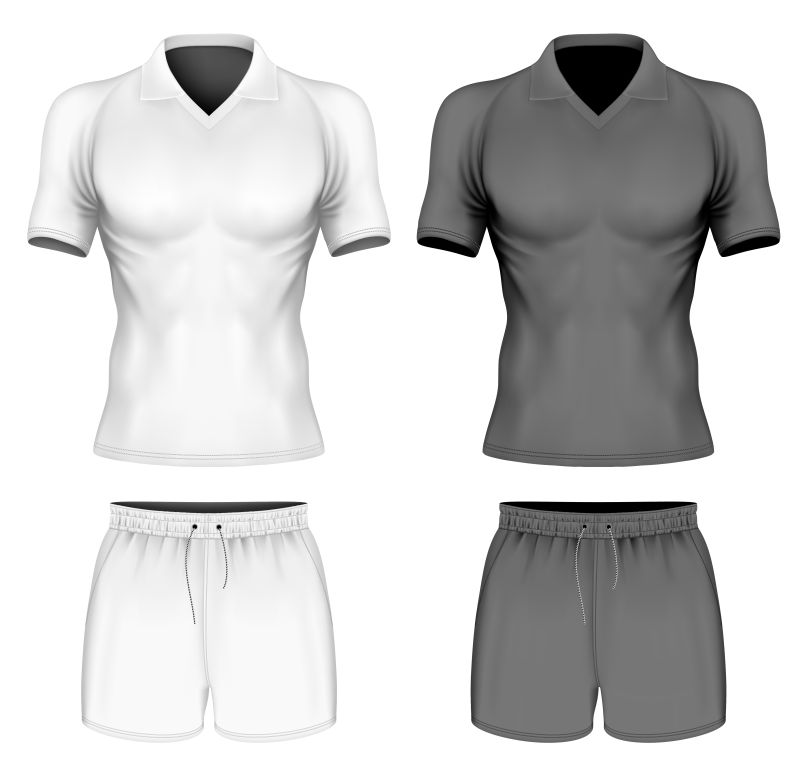 创意矢量现代短袖男士服装设计