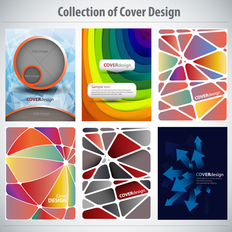 抽象矢量布局卡片背景集