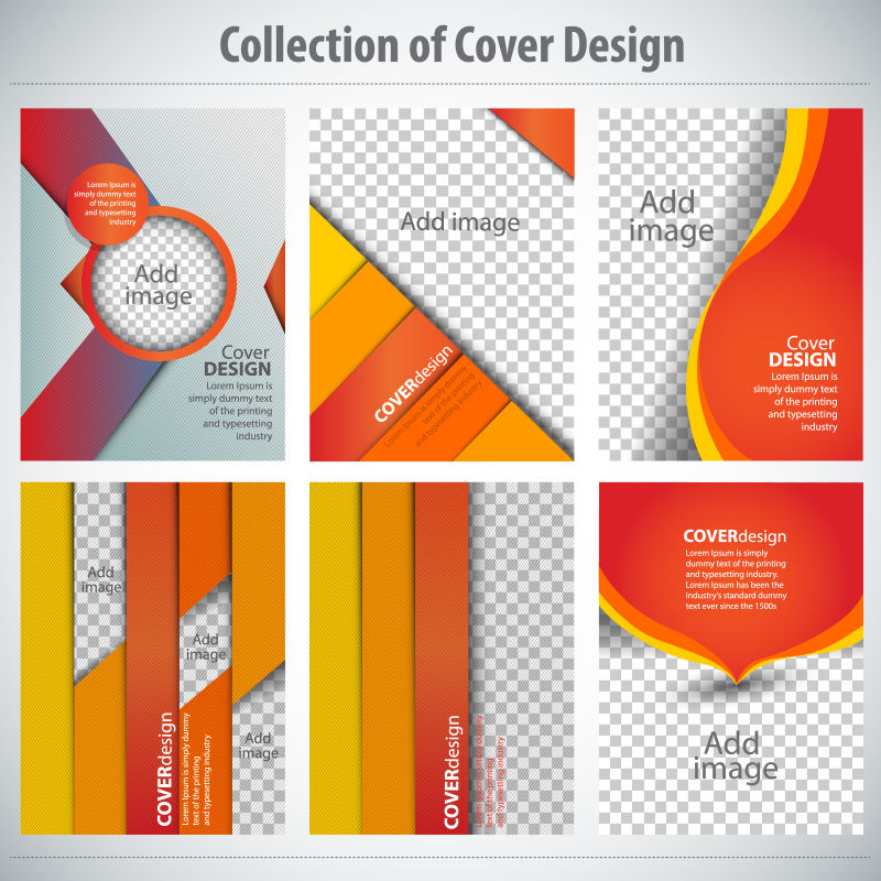 抽象布局背景集矢量