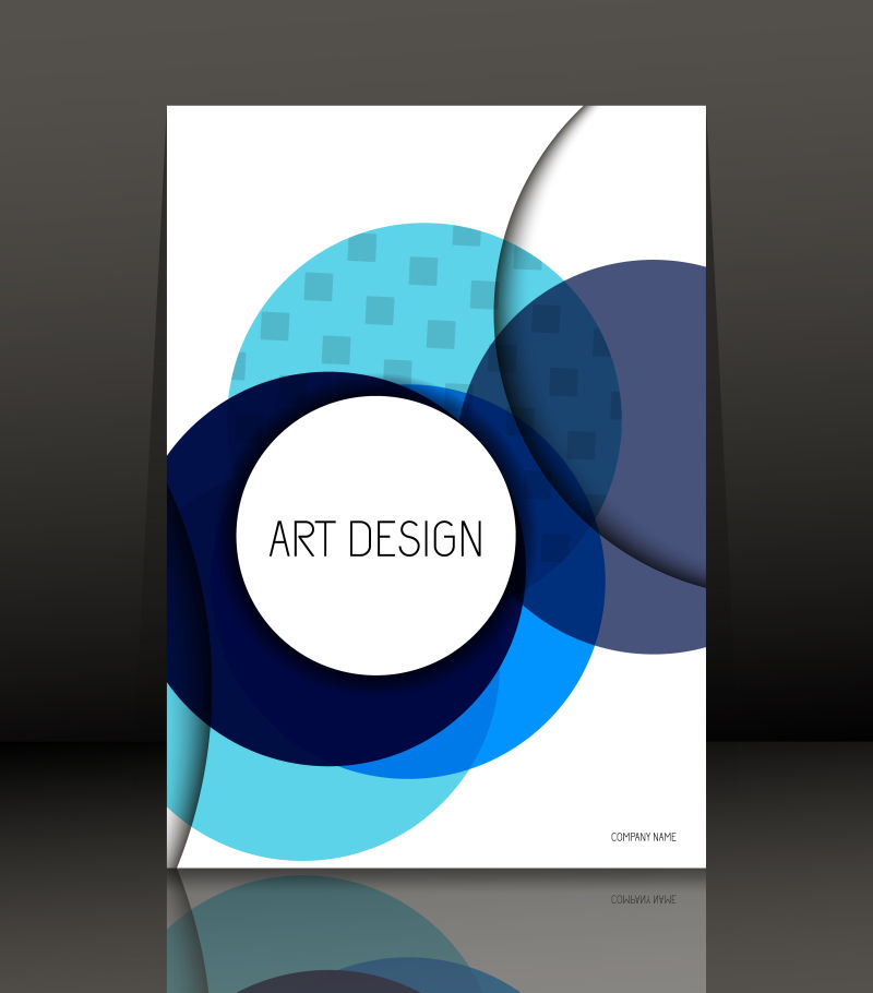 矢量的蓝色图案书刊封面设计