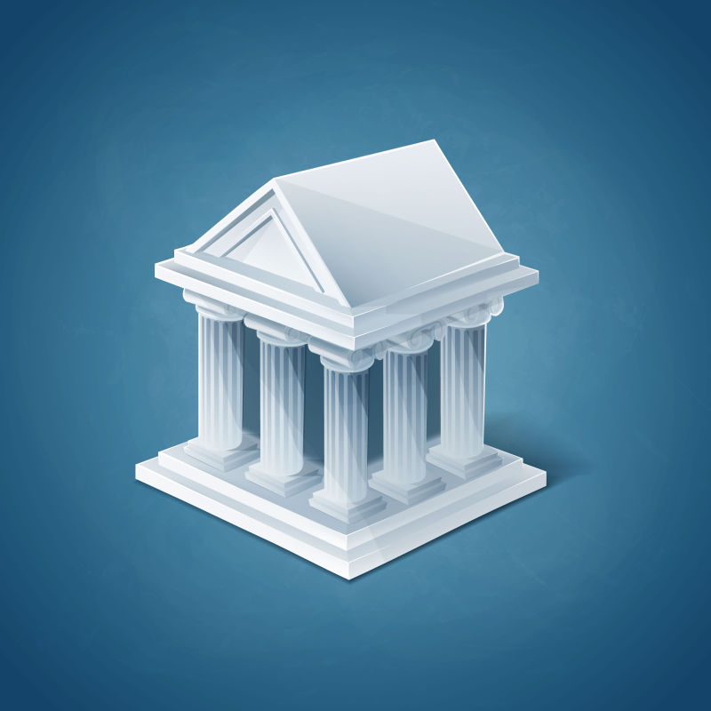 抽象矢量银行概念的插图