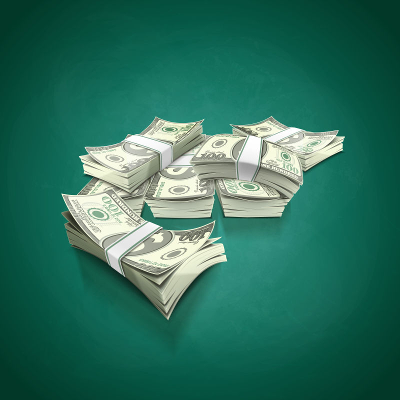 创意矢量货币的平面插图