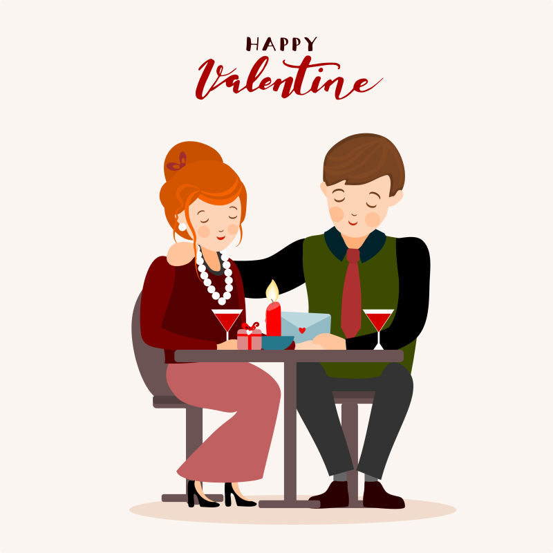 矢量夫妇共进晚餐