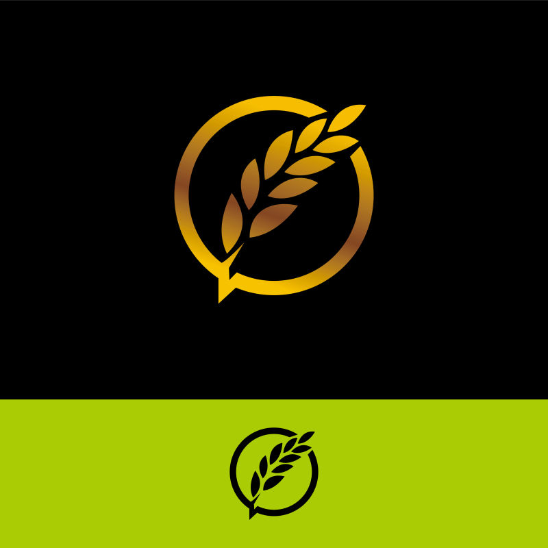 两边是麦穗的logo图片