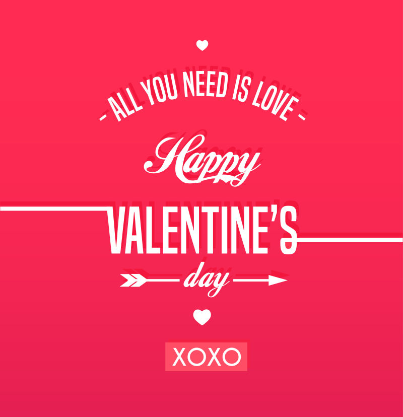 粉红色精美情人节贺卡矢量设计