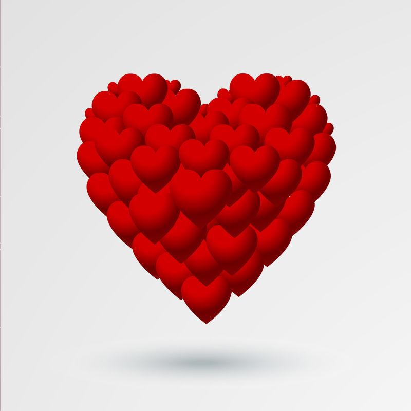 爱心组成的矢量背景