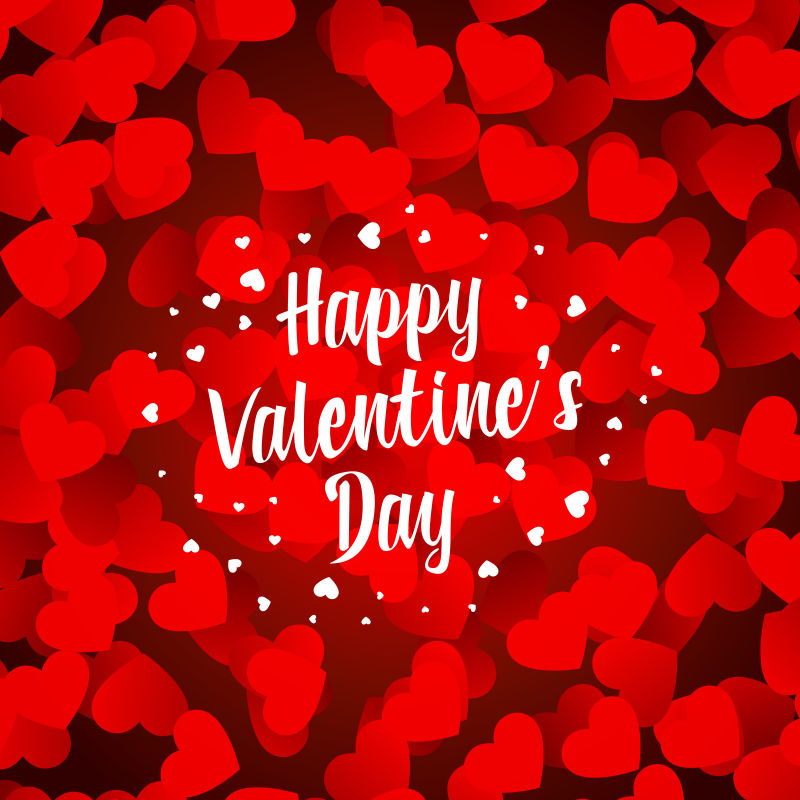 矢量美丽的爱的心泡在空气中的漂浮在红BoKh背上