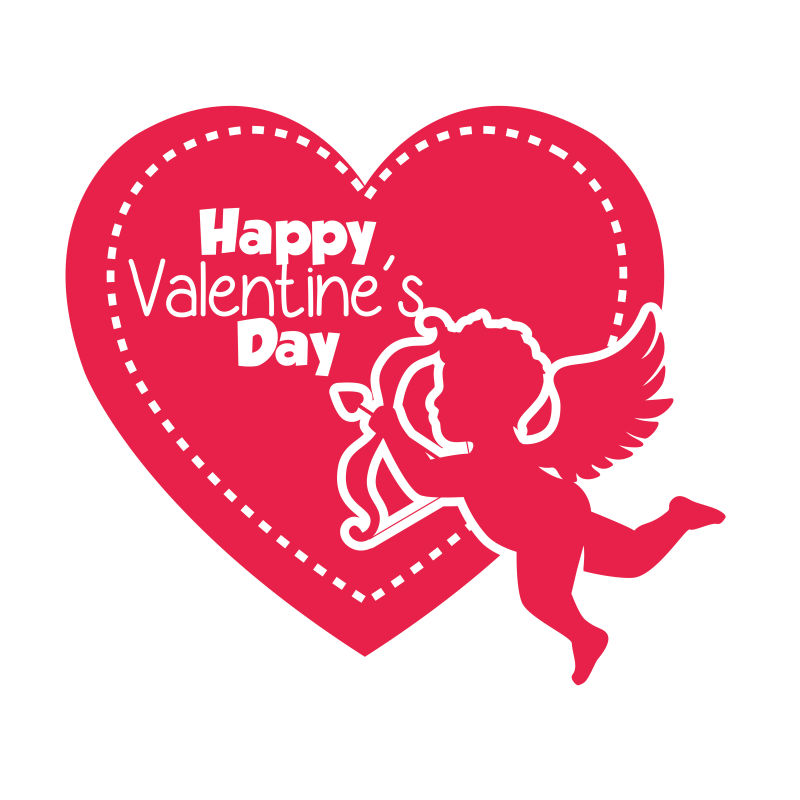 矢量的情人节卡片插图设计