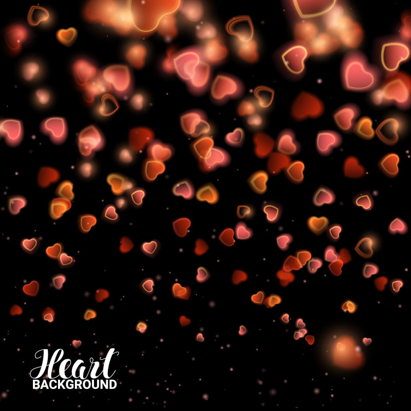 情人节有波克效应和五彩纸屑矢量