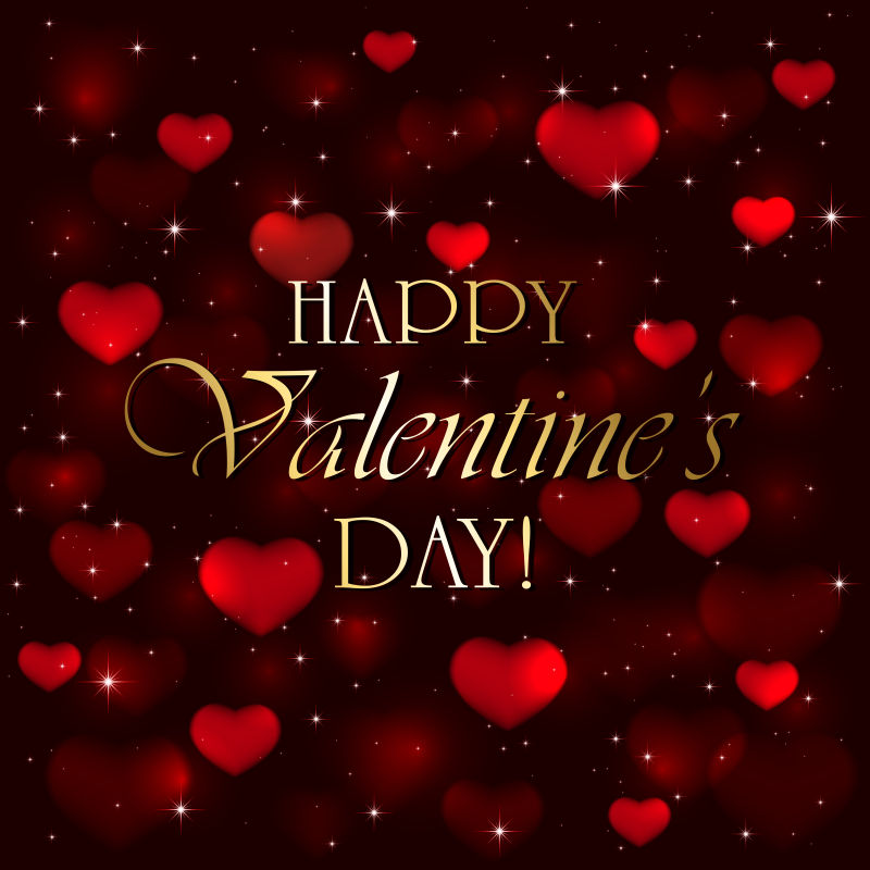 矢量情人红心模糊背景